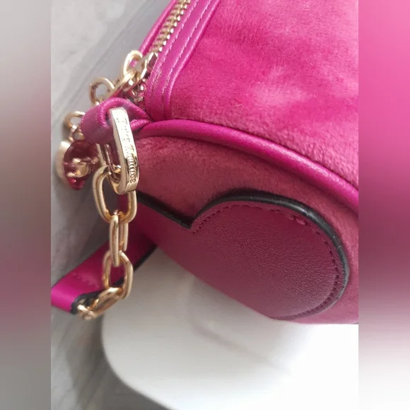 Juicy Couture Pink Velour Shoulder Hand Bag - Picture 6 of 15